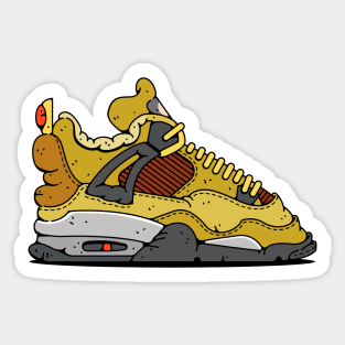 Air Jordan Retro 4 Yellow Sticker